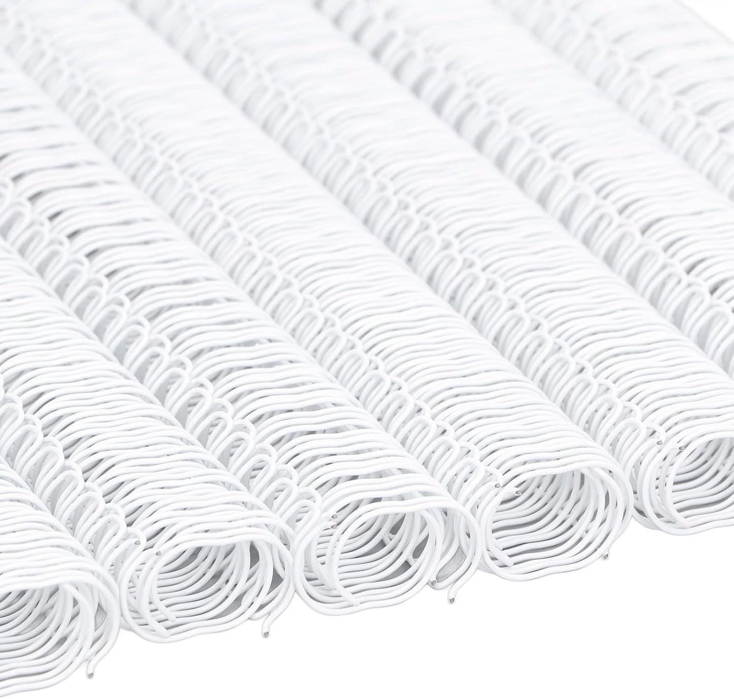 100 Pack Double Loop Wire Binding Spines, YolieraArt Wire Binding Spines, 5/16 Inch Binding Wire for Letter Size (40 Sheet Capacity), 100P, 3:1 Pitch, White)