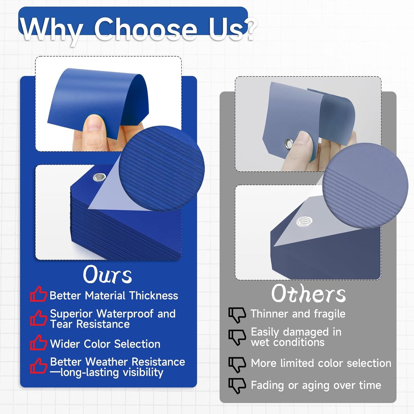 1000 Pieces Plastic Shipping Tags with Wire Labeling Tags Waterproof Hang Tags with Reinforcement Hole Writable Luggage tag Loops for Equipment Inventory Parts Garage (Colorful, 4 3/4" x 2 3/8")