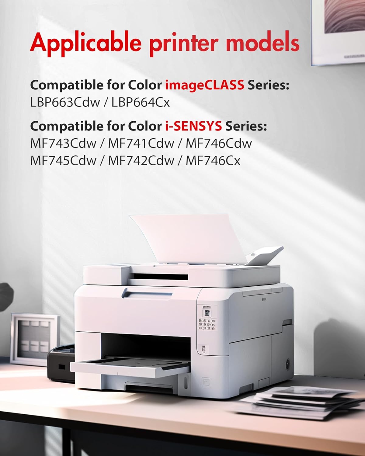 055 Black Compatible Toner Cartridges Replacement for Canon 055 Black 2 Pack 055H Compatible with Canon Mf743cdw Toner Cartridges, MF745Cdw, MF746Cdw Laser Printers