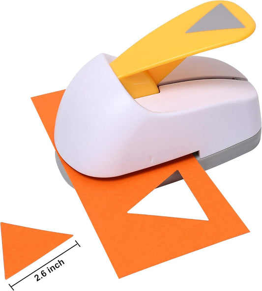 Craft Lever Punch Side Length 2.6inch Equilateral Triangle Punch Professional Tool for Paper Crafting DIY Projects，Gifts，Stationery，Education，Greeting Cards Arts Fun Projects