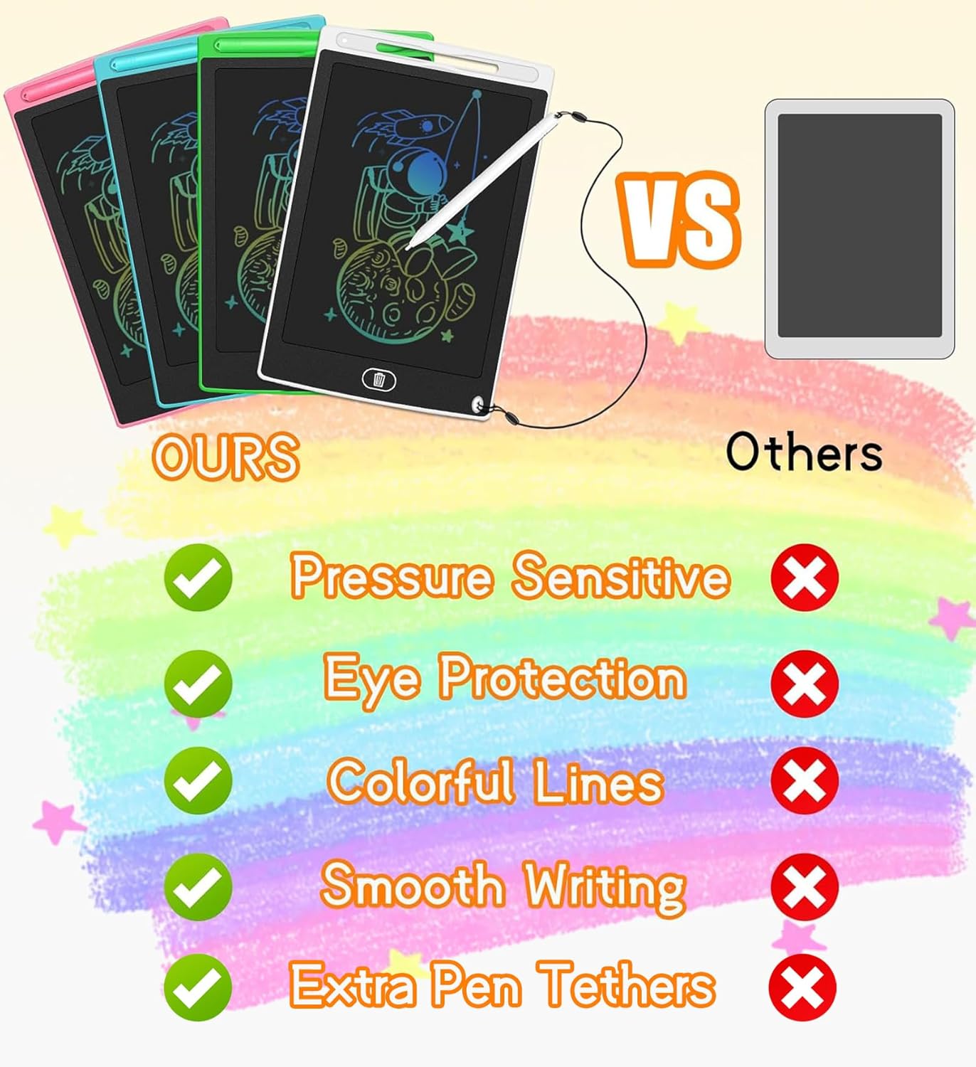 20 Pack LCD Writing Tablet for Kids Bulk, 8.5 Inches Reusable Doodle Board, Writing Tablet for Kid, Painting Pads Education Bulk Toys Class Party Favors Gifts for Kids 3-8