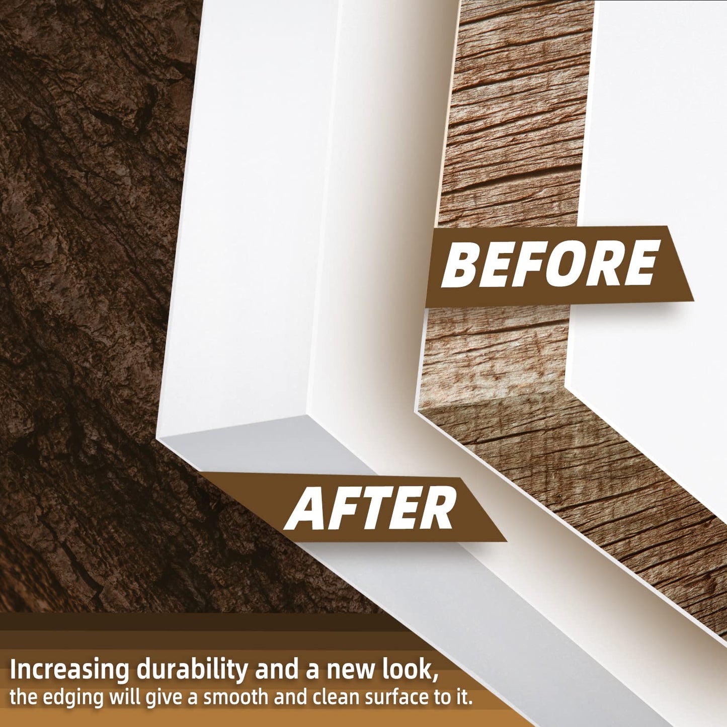 GSCIT Club White Melamine Edge Banding, 1/2 inch x 100ft Edge Banding with Hot Melt Adhesive Pre-glued Cabinet Edge Banding Flexible White Veneer Edging for Plywood