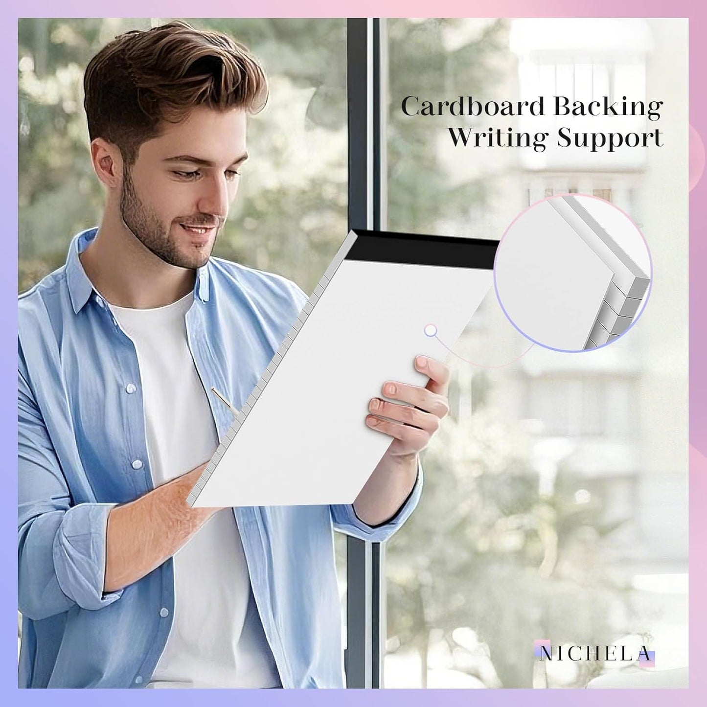 2 Pack Legal Pads 8.5 x 11 White Note Pads 8.5 x 11 Notepad Micro Perforated Writing Pads Lined Paper Pads Wide Ruled Pad of Paper 30 Sheets Notebook for To-Do Lists, School & Office Supplies