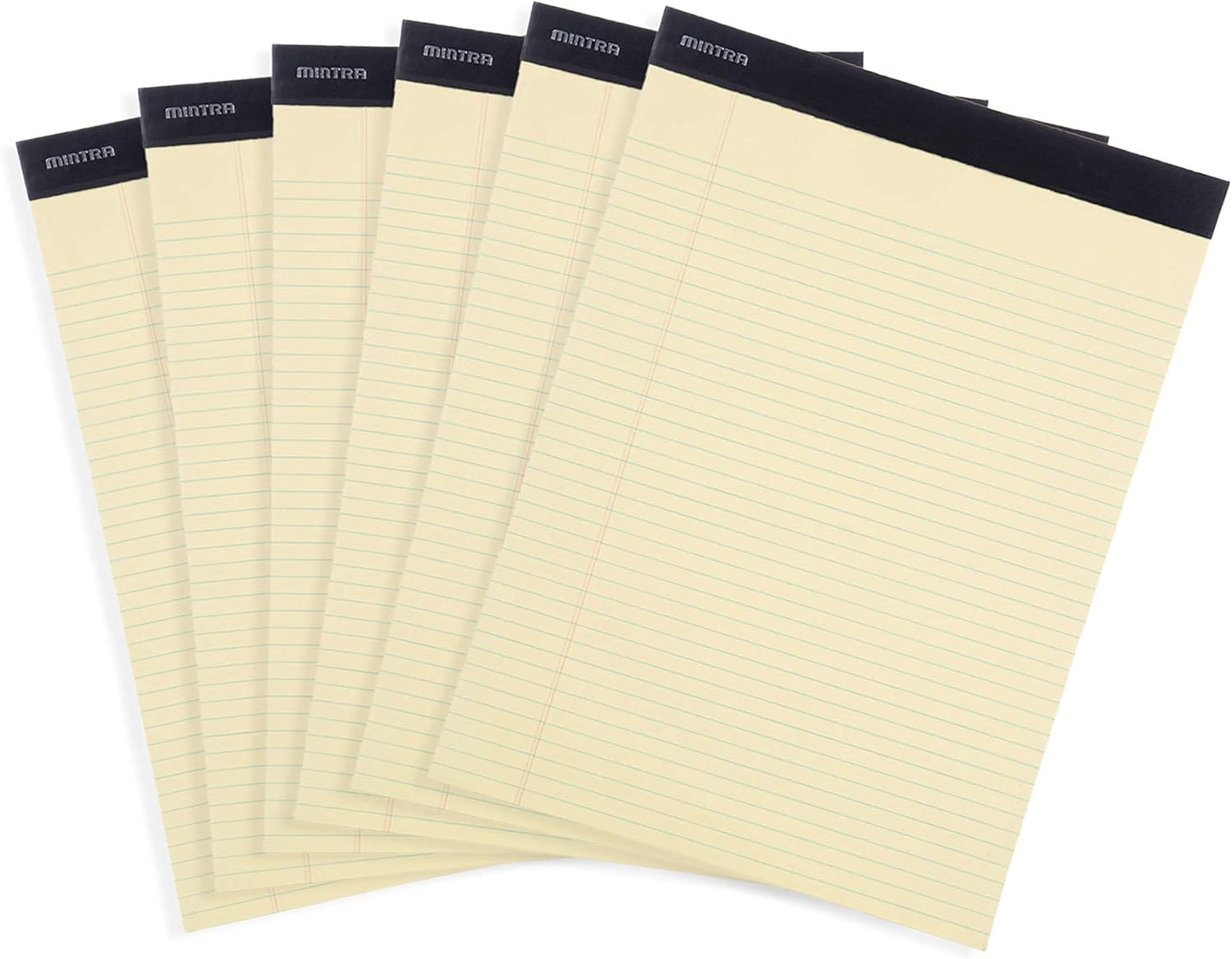 Mintra Office Legal Pads, ((xBasic, 8.5in x 11in, Narrow (Canary)