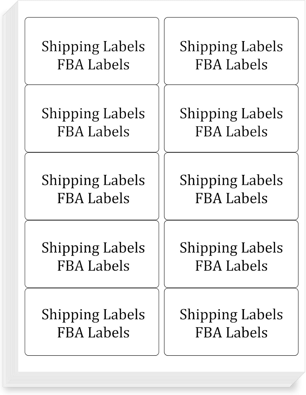 FungLam 2x4 Shipping Address Labels for Laser & Inkjet Printers, 300 Printable White Sticker Labels, 10 per Page Mailing Labels, Permanent Adhesive (30 Sheets, 300 Labels)