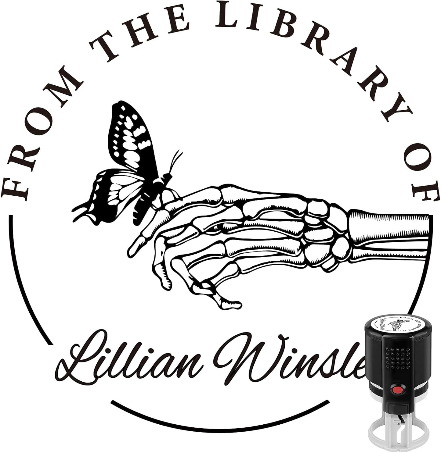 Custom Self-Inking Stamps | Personalized Book Stamp Gift for Book Lovers | 5 Ink Colors (Style01)