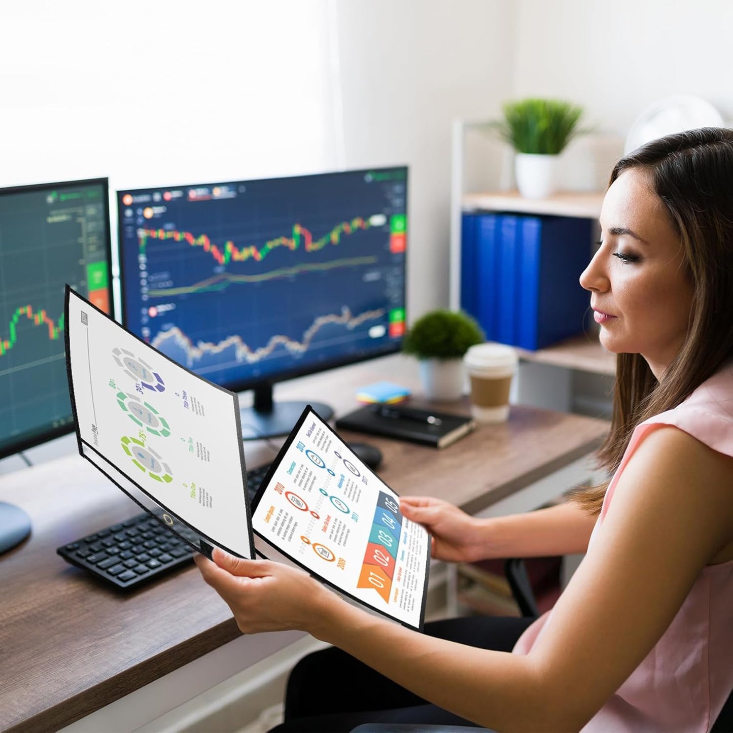 Ndsox 50 Packs Oversized Dry Erase Pockets Reusable Plastic Sleeves Clear Job Ticket Holders Heavy Duty Transparent Hanging Sheet Protectors for Teacher Classroom School Office Work Warehouse, Black