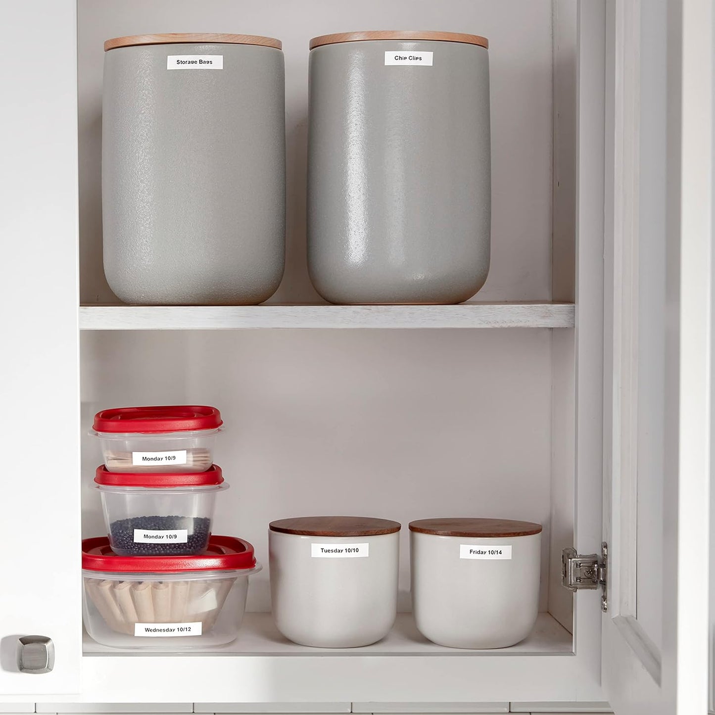 DYMO Authentic LT Plastic Labeling Tape for LetraTag Label Makers, 1/2" (12mm), Black Print On White Tape, 6-Pack