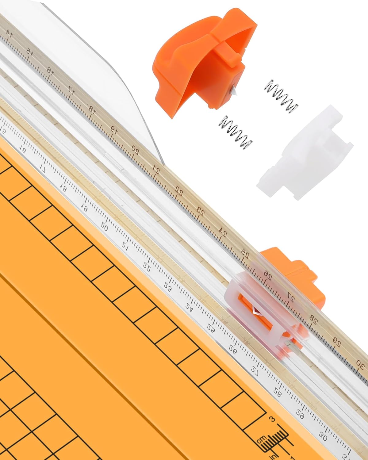 Firbon Yellow A4 Paper Cutter, 12 Inch Titanium Straight Paper Trimmer with Side Ruler for Scrapbooking Craft, Paper, Coupon, Label, Cardstock