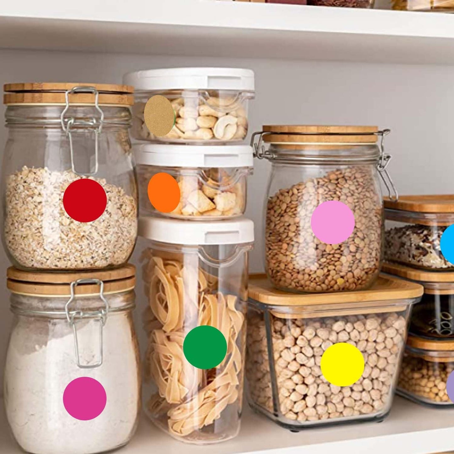 1 Inch Removable Color Code Dot Sticker Round Labels,Garage Sale Stickers Price Tags Label Blank Yard Sale Circle Dot Stickers Removable Writable Not Blurry (1050 Pack,White)