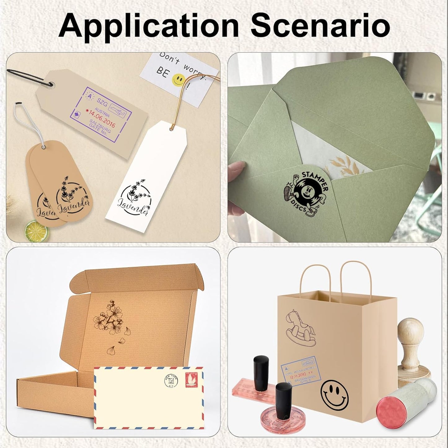 Custom Stamp – Personalized Wooden Rubber Stamp with Logo, Name, and Address, Upload Your Own Design, Multiple Sizes for Branding & Crafting (Rectangle)