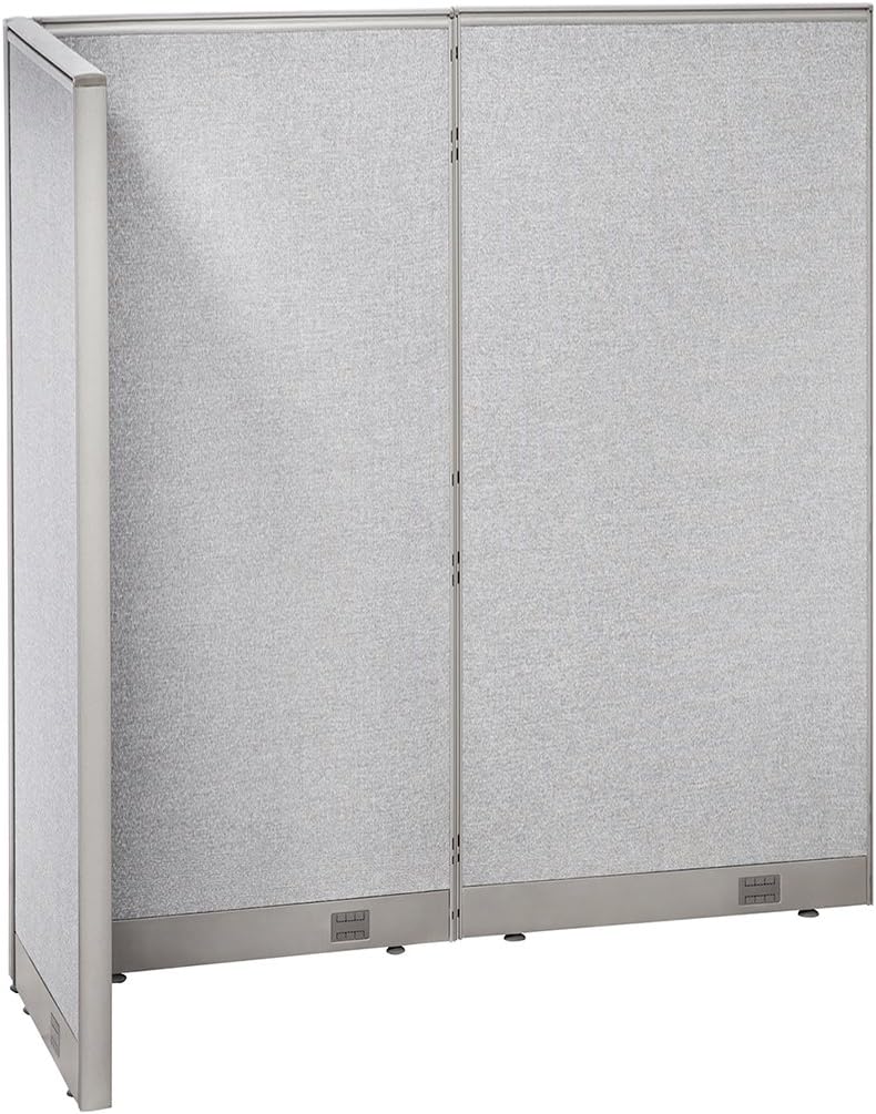GOF Freestanding L Shaped Office Partition, Large Fabric Room Divider Panel, 30" D x 60" W x 72" H
