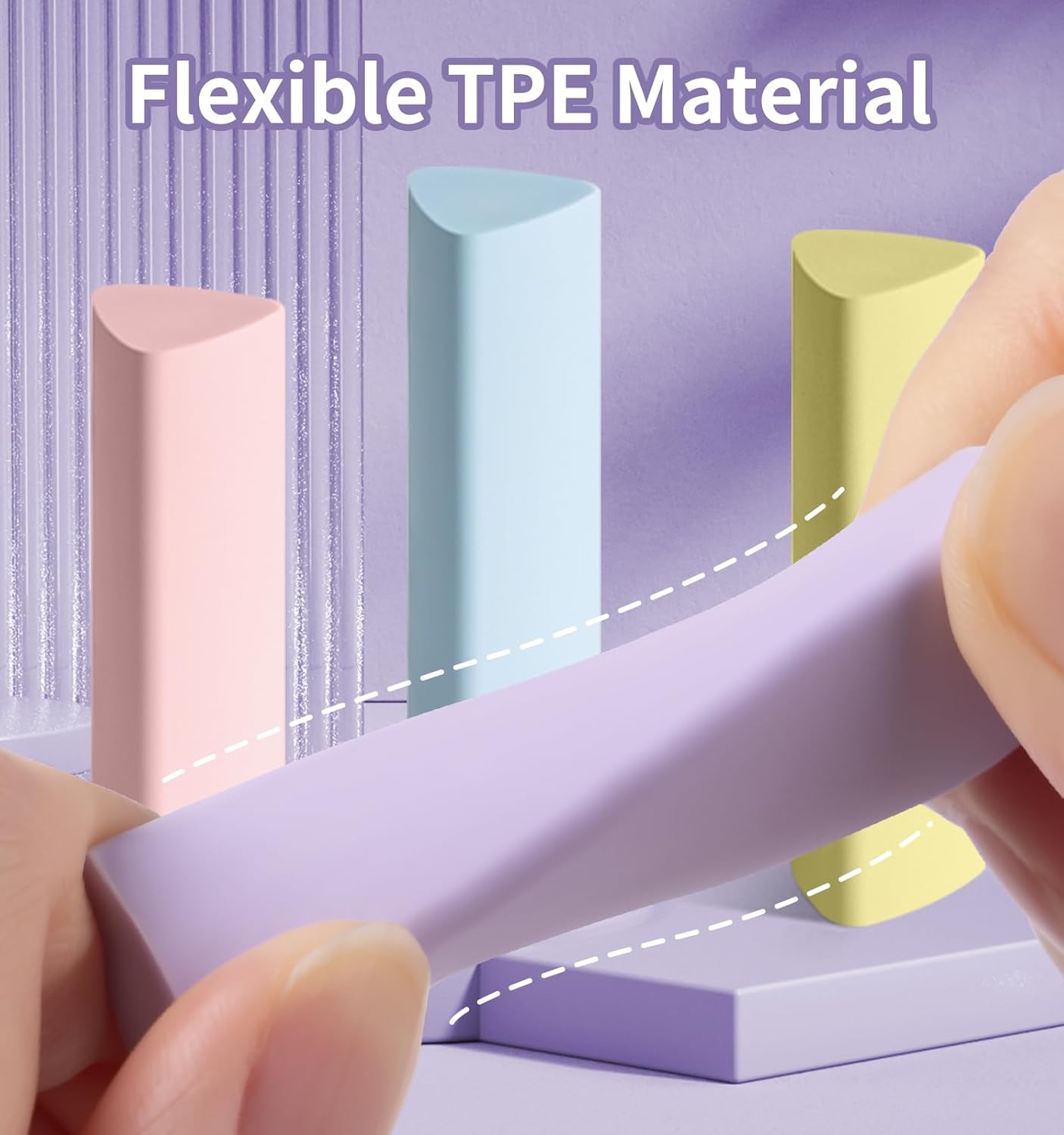 15 Pack Pencil Erasers, Colored Eraser for Kids Cute Orradores Escolares Eraser for School Office Art Erasers for Drawing