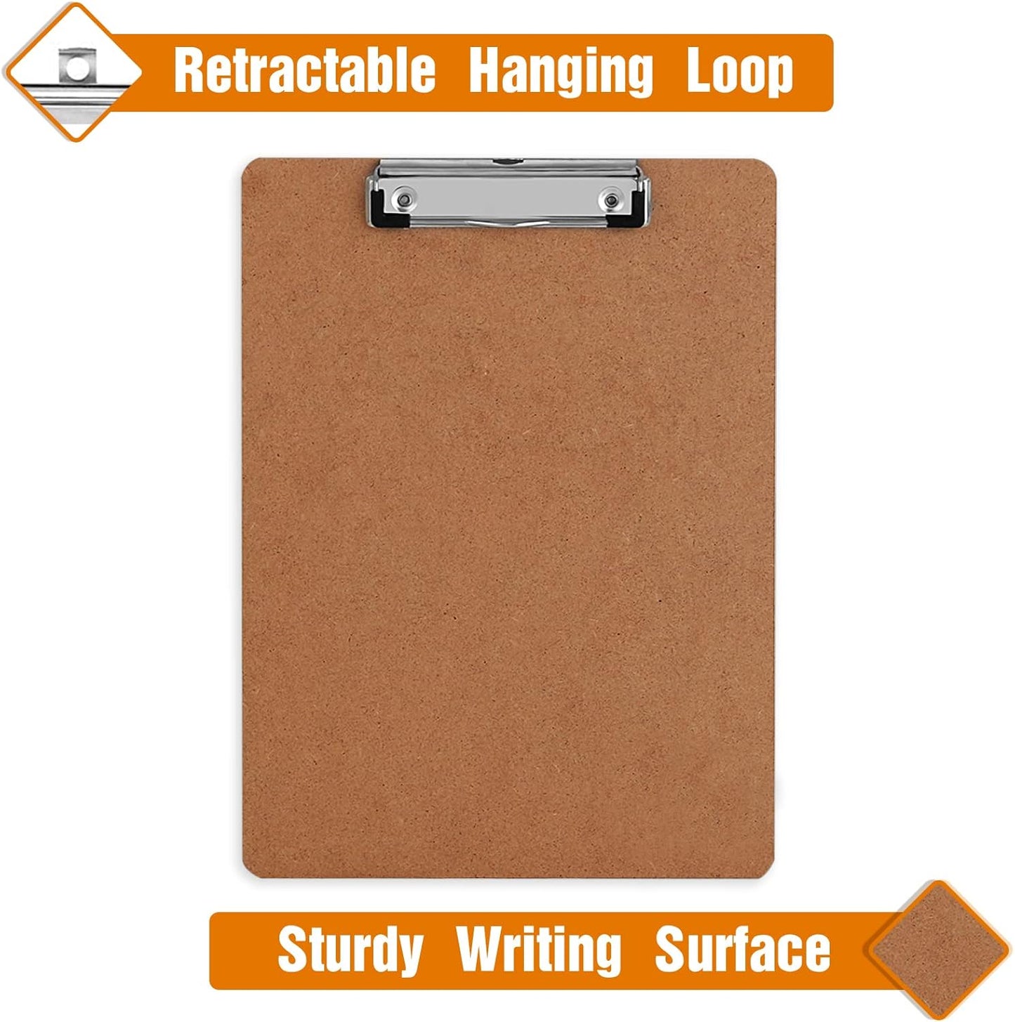 Clipboards, HERKKA 32 Pack Hardboard Office Clipboards Low Profile Clip Standard A4 Letter Size, ECO Friendly