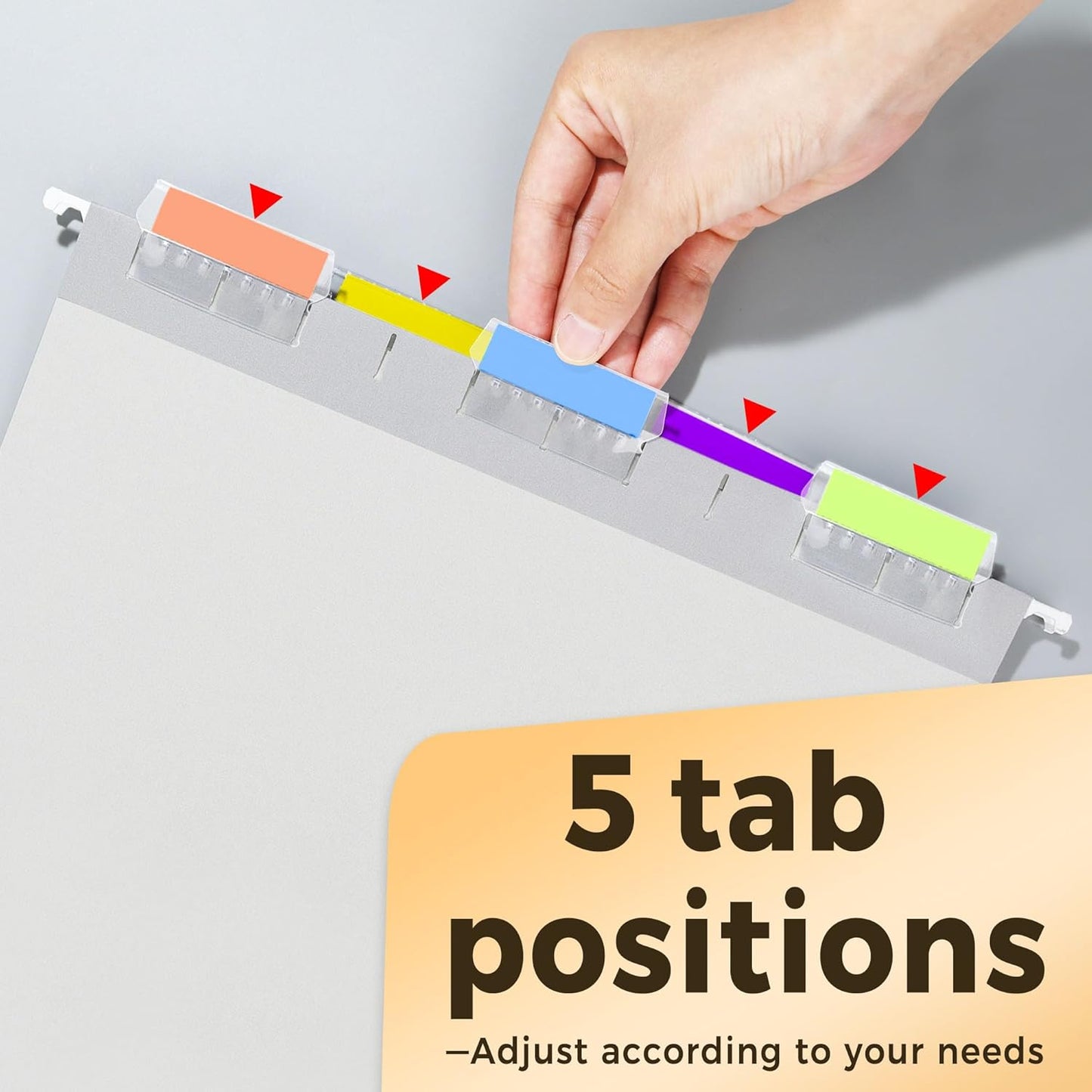 SUNEE 25 Pack Hanging File Folders, Gray Folders, Hanging File Folders Letter Size with 1/5-cut Tabs, Stay Organized for Your Home and Office Bulk File and Documents