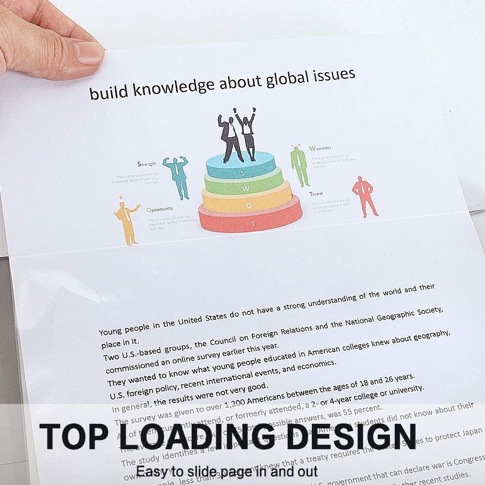 Sheet Protectors, HERKKA 700 Pack Heavy Duty Clear Plastic Page Protectors Sheet Reinforced 11-Hole Fit for 3 Ring Binder Fits Standard 8.5 x 11 Paper, 9.25 x 11.25 Top Loaded, Acid Free