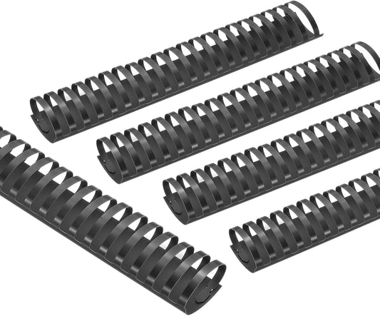 PATIKIL 51mm (2") Plastic Binding Combs, 10 Pcs 21 Rings Comb Binding Spines 450 Sheet Capacity Letter Size for Binding Paper Sheets Notebook Calendar Picture Album, Black
