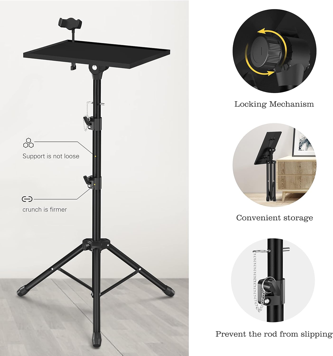 Projector Stand Tripod - Laptop Tripod Projector Stand Adjustable Height 22 to 47 Inch, Projector Tripod Stand, Tripod for Porjector, Projector Stand for Outdoor Movies
