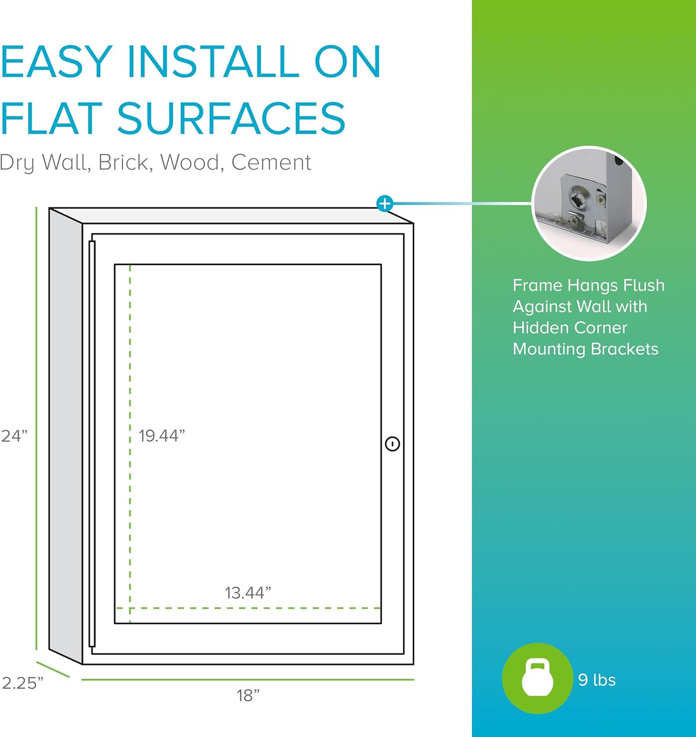 Ghent 24"x18" 1-Door Outdoor Enclosed Vinyl Bulletin Board, Shatter Resistant, with Lock, Satin Aluminum Frame - Caramel (PA12418VX-181), Made in the USA