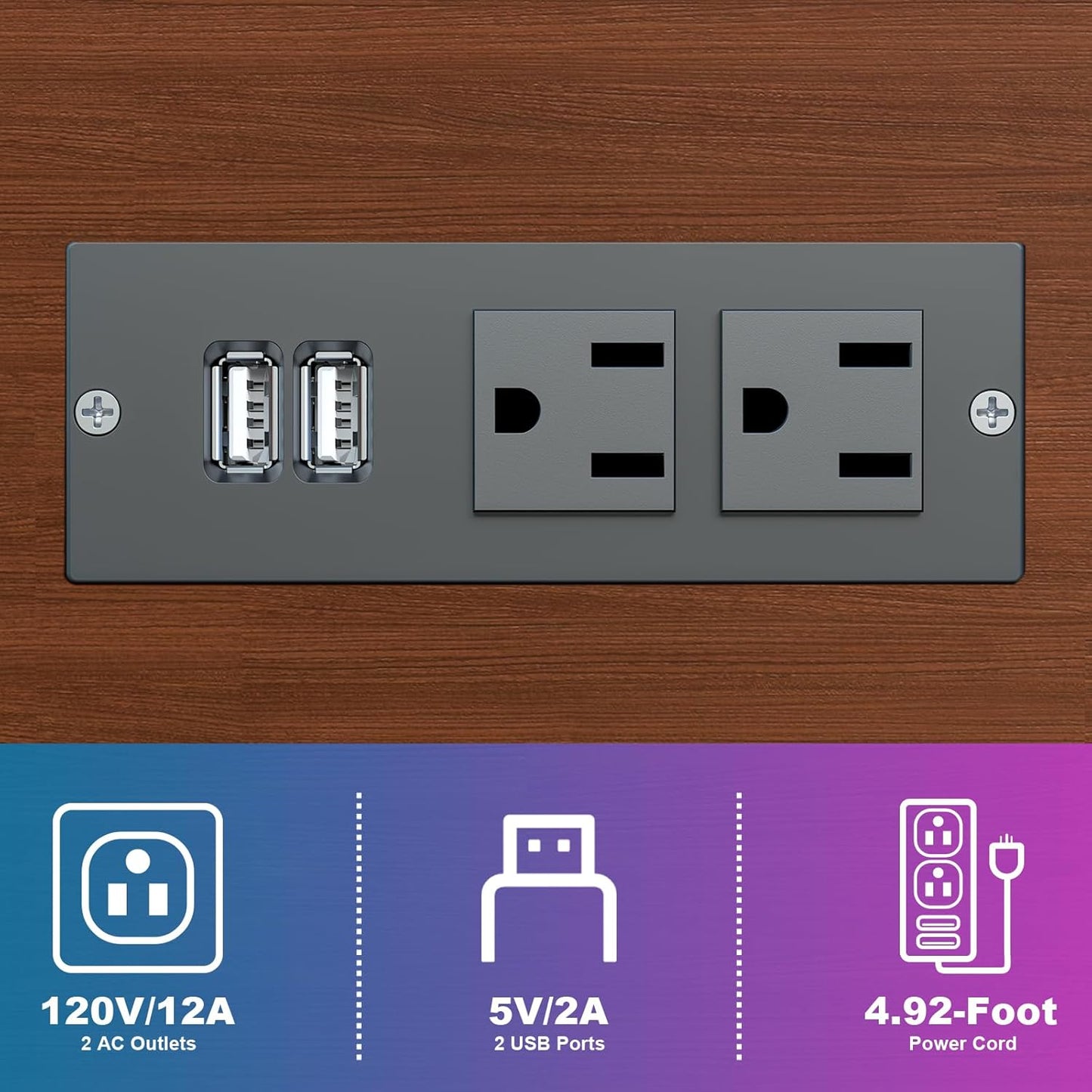 Computer Tower Stand with Charge Station and USB Charging Port - Height Adjustable PC Tower Stand, Under Desk CPU Holder Cart with Locking Caster Wheels for Fits Most PC