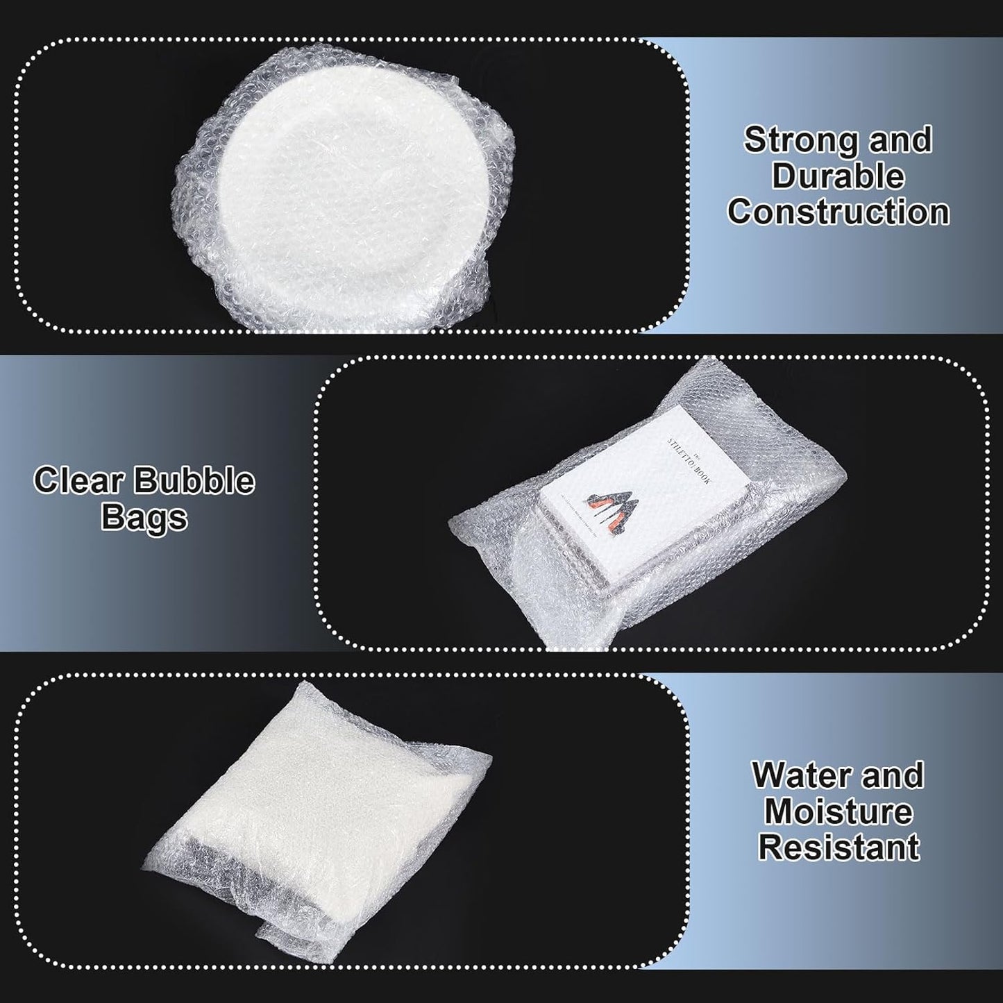 10 Pack 24 * 28 Inch Extra Large Bubble Pouches Clear Bubble Pouch Wrap Bags for Packing Shockproof Cushioning Wrap Bag for Shipping Moving Fragile Dishes China Plates Painting Fragile Items