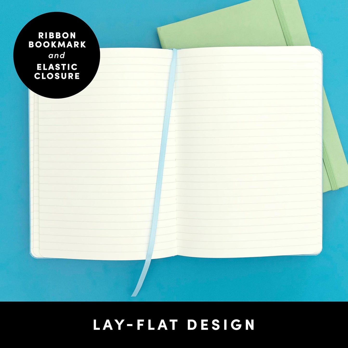 PAPERAGE Lined Journal Notebook, (Dark Green), 160 Pages, Medium 5.6 in x 8 in - 100 GSM Thick Paper – Hardcover Journaling Notebook for Work, School & Note Taking