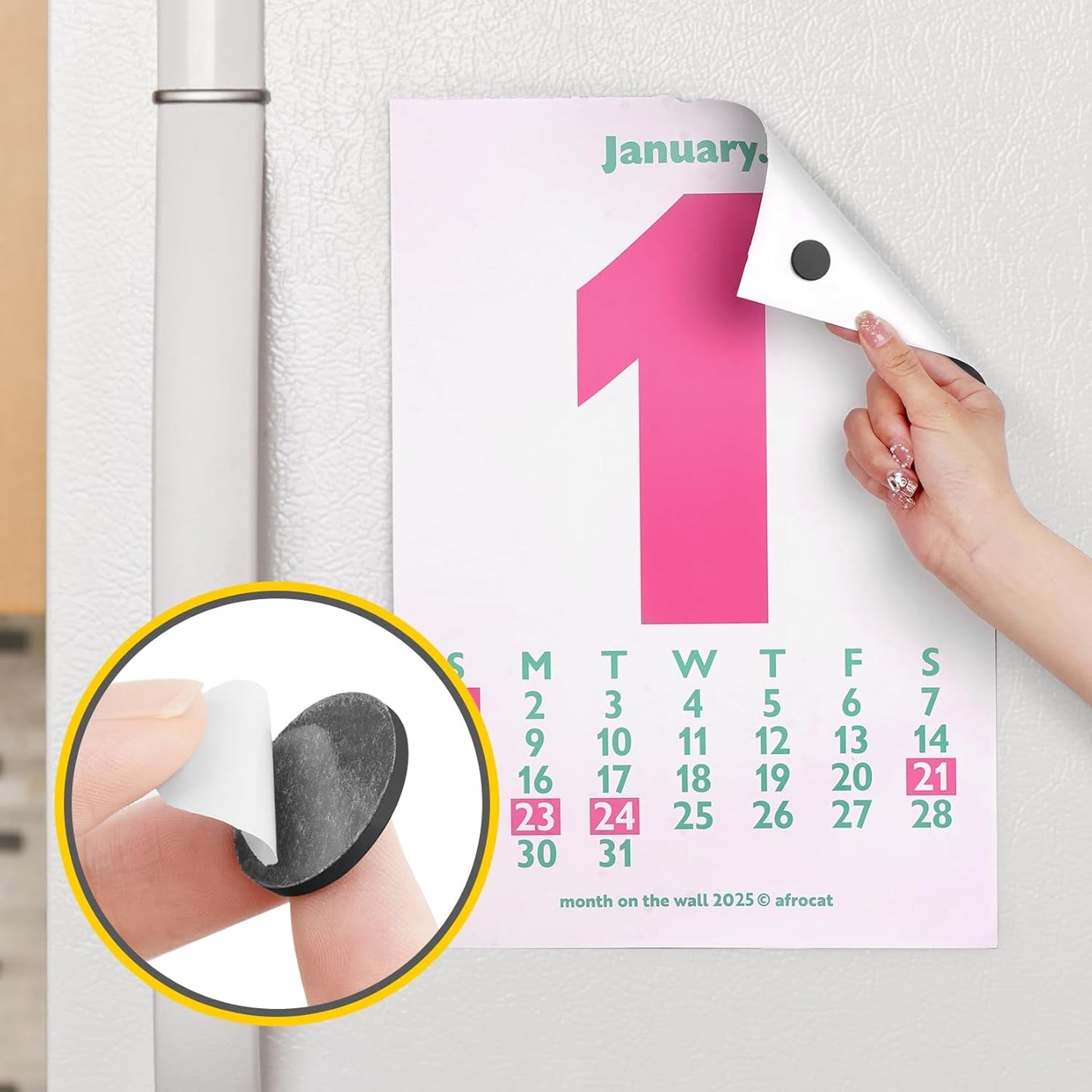 FINDMAG 240 Pcs Round Magnets with Adhesive Backing, Flexible Magnetic Tape Dots, Self Adhesive Magnet Strips for Crafts, Whiteboard, School, Home, Hanging & Organizing Light Objects