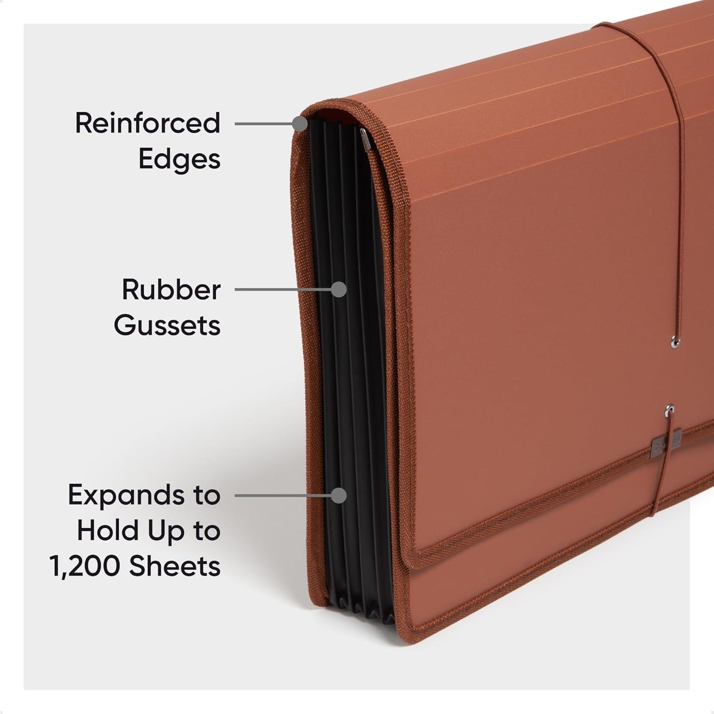 Smead Tuff Premium Poly Wallet, Accordion File Organizer for File Folders, Legal Size, 5-1/4 inch Expansion, Office Supplies, Document Organizer (73789)