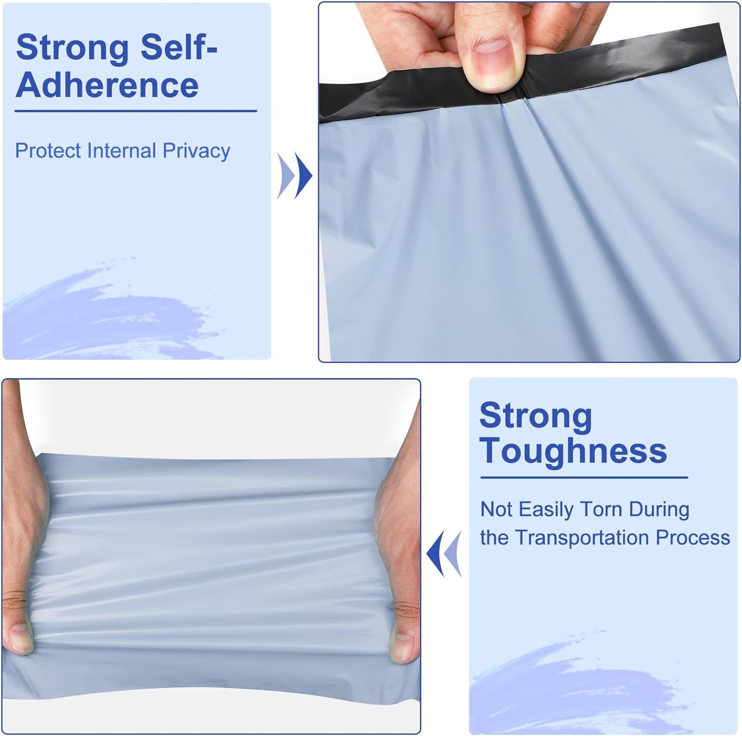 Large Poly Mailers 19x24 Inch 100 Pack, Shipping Bags for Clothing with Self-Sealing Tear-Resistant, Waterproof Poly Bags, Mailing Envelopes for Small Business (Light Blue)