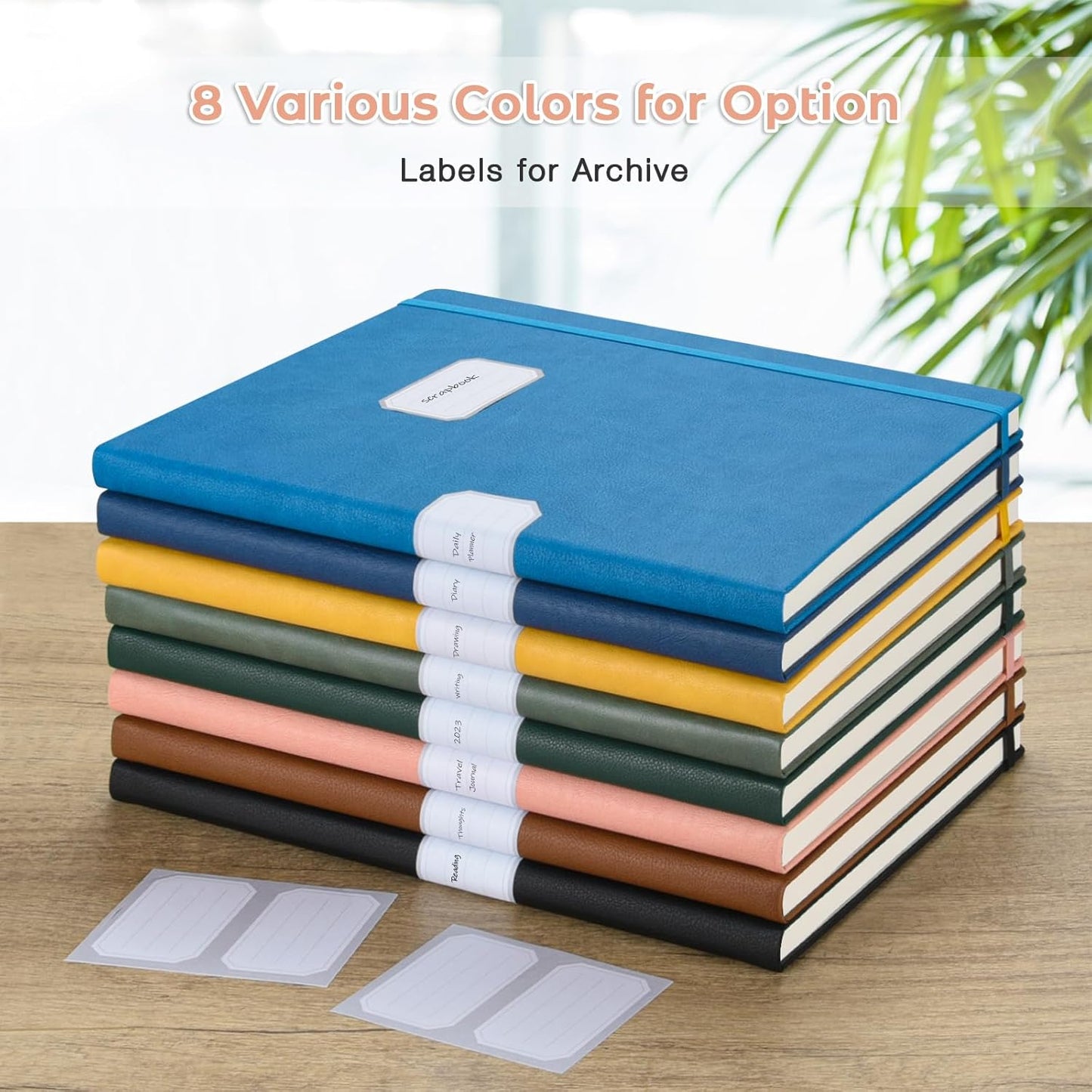 College Ruled Notebook, A4 Hardcover Leather Notebook for Work, Lined Notebook Journal for Women, Men, 192 Thick Paper, 8.5" x 11", Large Notebook with Pockets, Professional Business Notebook, Pink