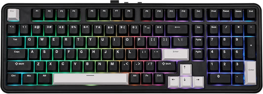 EPOMAKER TH99 Wireless Mechanical Keyboard with Lubed Silent Switch, Quiet Gaming Keyboard, 8000mAh,Creamy Gasket,RGB Backlit,Numpad,PBT Keycap,Hot Swappable,for Gamers/Office (Black)