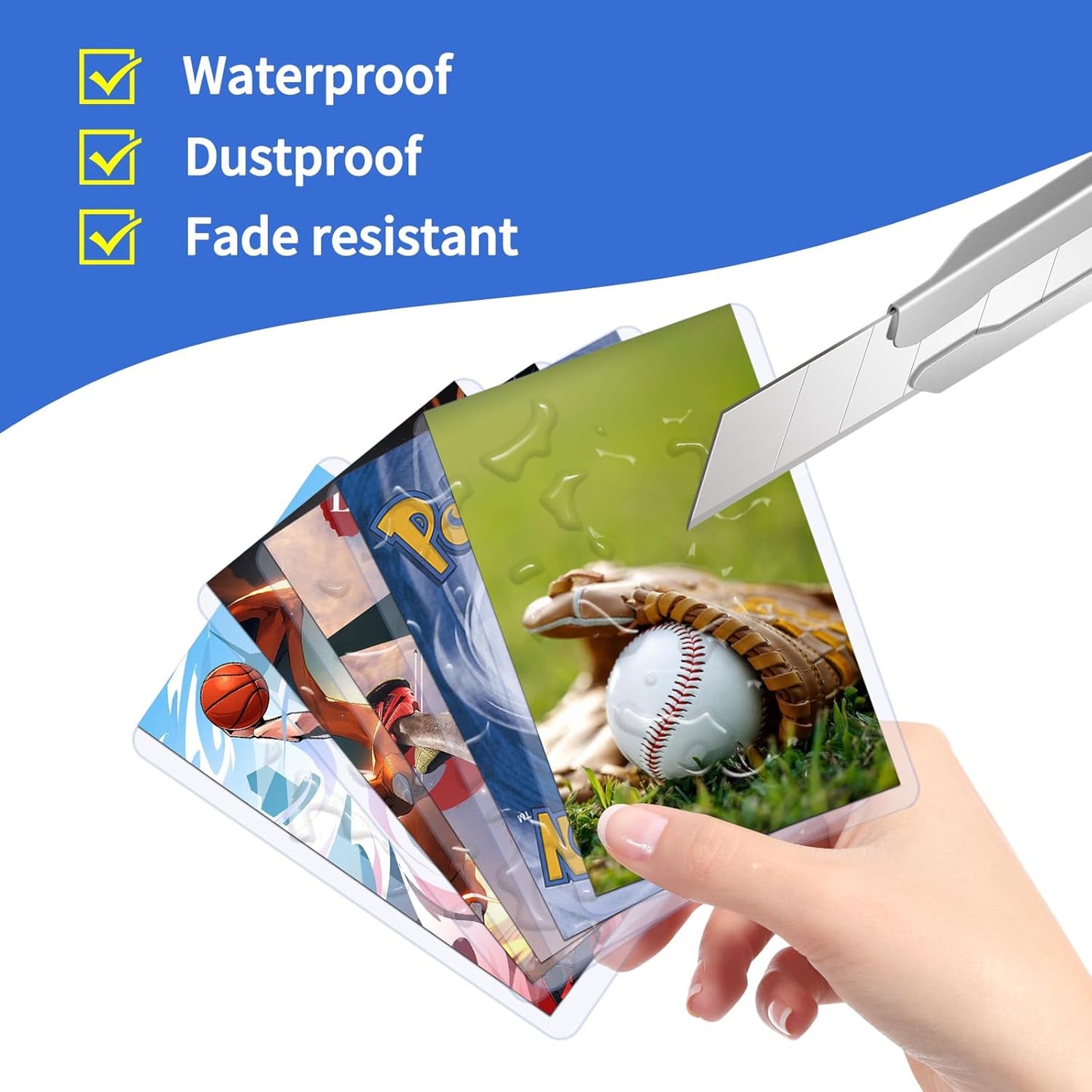 1000Pcs Clear Top Loaders for Cards (500Pcs Hard Plastic Card Holders & 500Pcs Card Sleeves) 3" x 4" Toploaders, Card Protector Sleeves for Baseball Cards, Standard Trading Cards