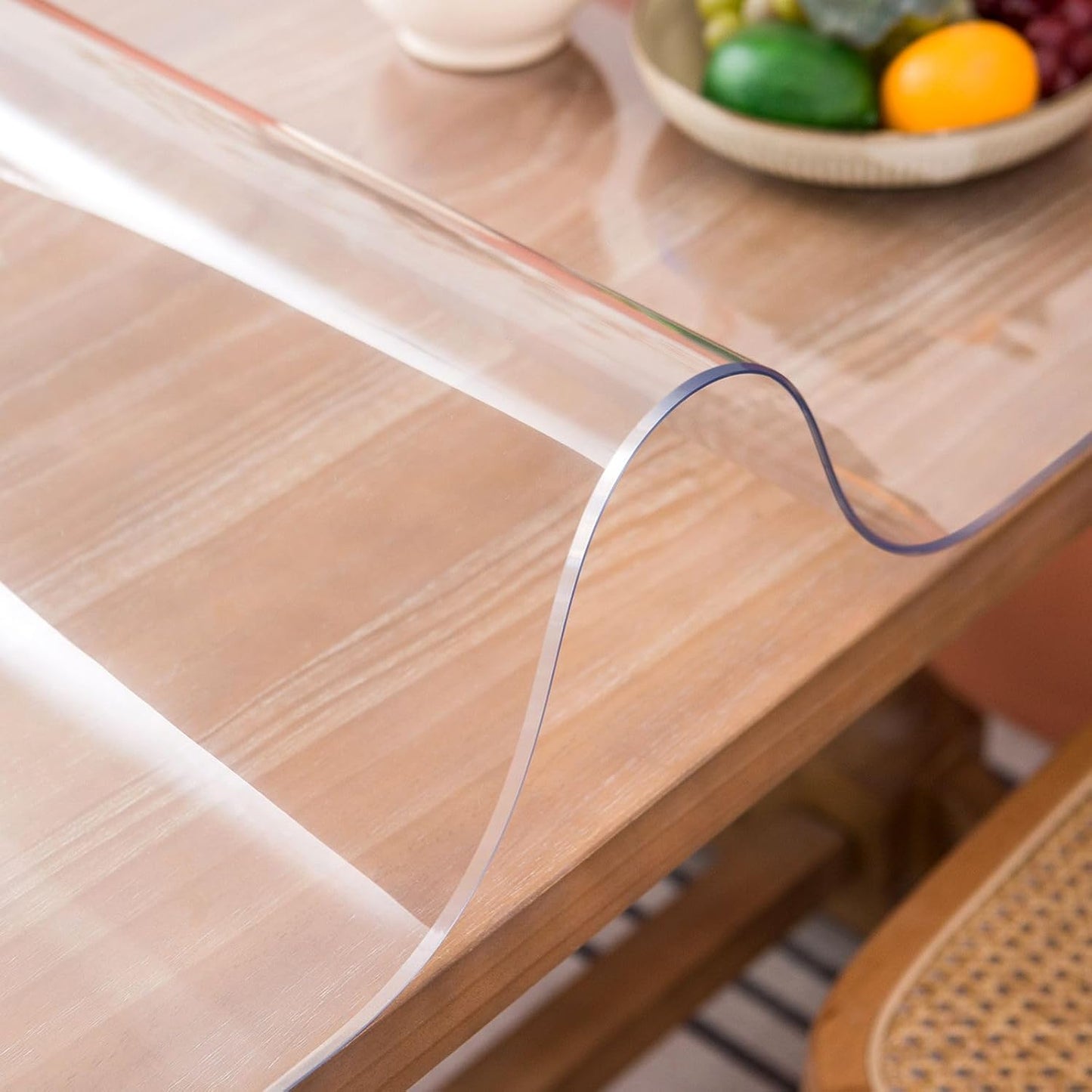 Clear Table Cover Protector 17 x 24 Inch, 2mm Thick Clear Desk Mat, Plastic Table Cover, Transparent Desk Cover, Desk Protector Mat for Desktop, Writing Desk