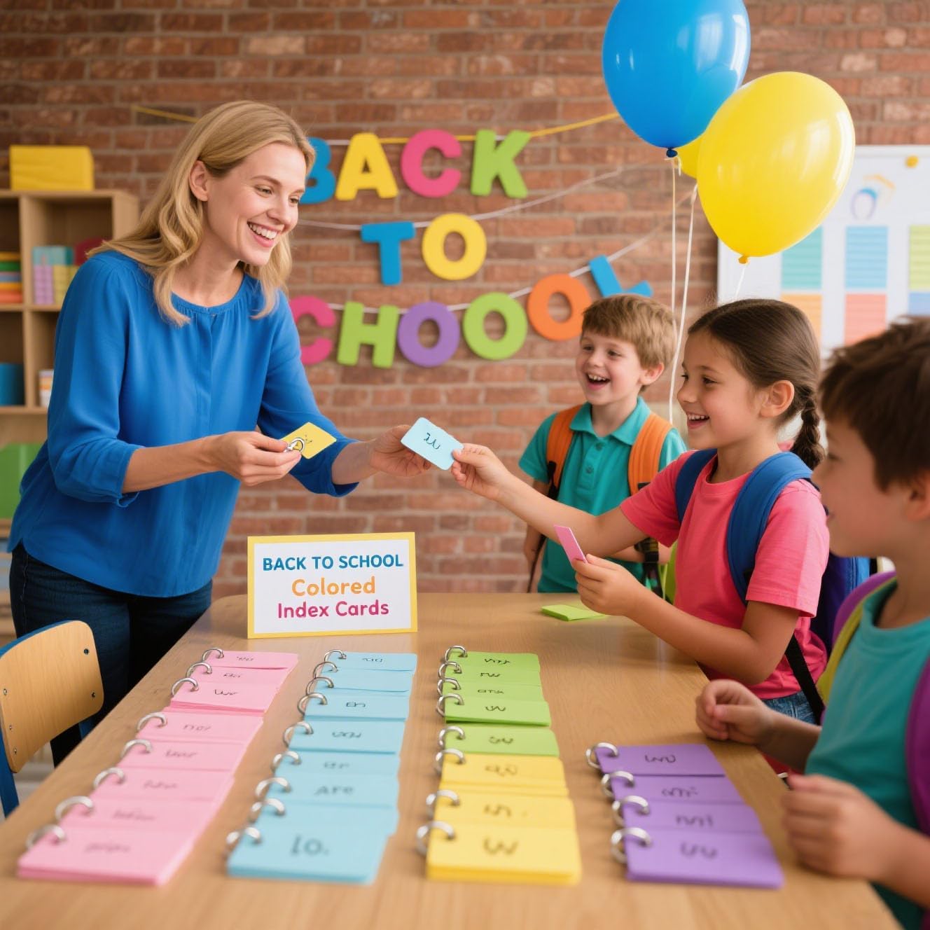 Koogel 1500PCS Colored Index Cards with Binding Rings Bulk, 2.2 x 3.5 Inches Blank Flash Cards Bulk, Easy Flip Portable Small Notecard Memo Scratch Pads for Studying School Supplies College, 7 Colors