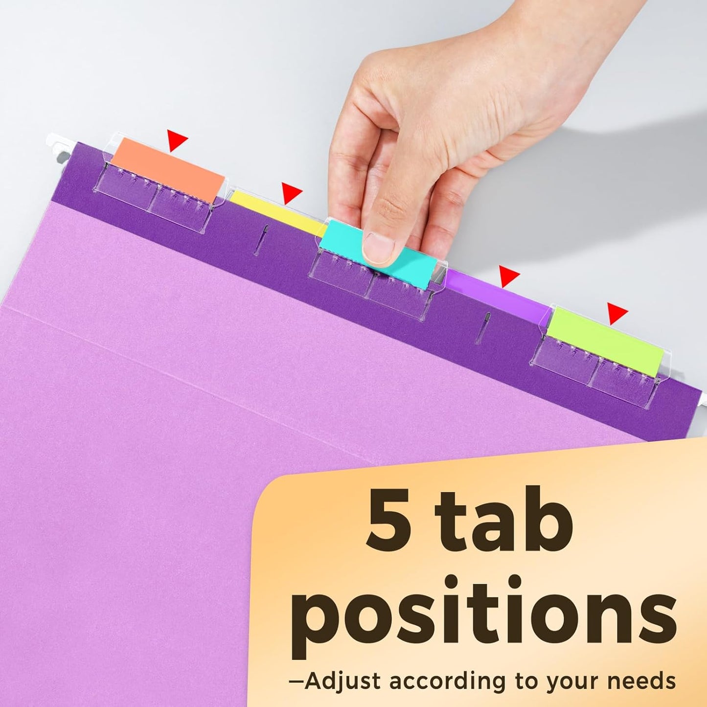 SUNEE 25 Pack Hanging File Folders, Purple Folders, Hanging File Folders Letter Size with 1/5-cut Tabs, Stay Organized for Your Home and Office Bulk File and Documents