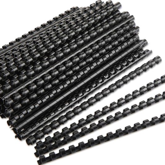 Maitys 300 Pcs Plastic Binding Combs Bulk 19 Ring Comb Spines Letter Size Spiral Binding for Notebook Calendar Picture(3/8 Inch,Black)