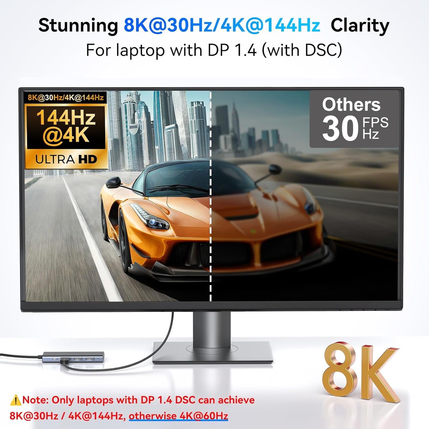 HODO USB C Docking Station Dual Monitor Adapter for Dell HP, Laptop Docking Station 3 Monitors Quad Display USB C Hub Dongle to 2 HDMI 4K,DP 8K,VGA,4 USB,PD, Thunderbolt Dock Type C Adapter for Lenovo