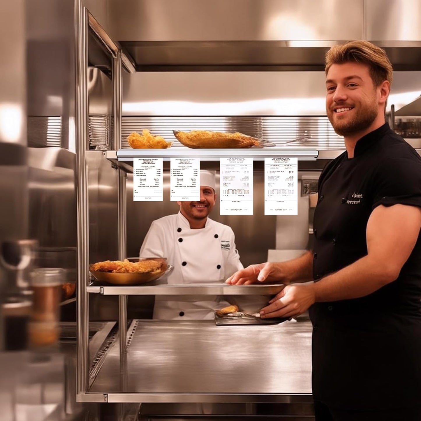 CjgyzTicket Holder for Restaurant, 28/32/36/48/60 inches, Restaurant Order Holder，Durable and Easy to use, Suitable for Commercial Kitchens, cafes, Fast-Food(32 Inch, 2 Pcs)