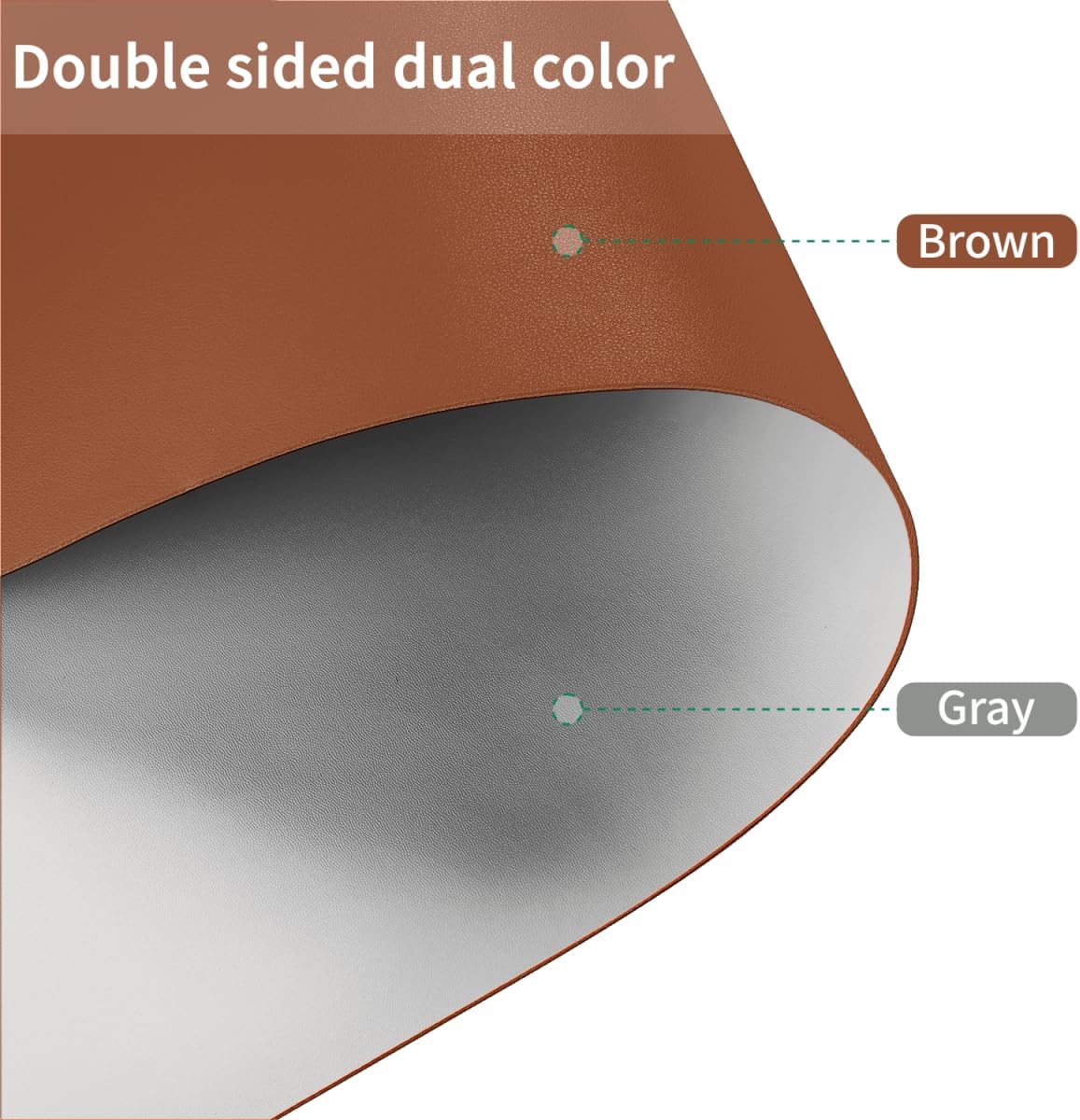 Dining Table Cover Protector for Dining Room Table - Can Be Used On Both Sides Waterproof and Easy to Clean Good Flatness Used for Dining Table(Brown+Gray 44x78)