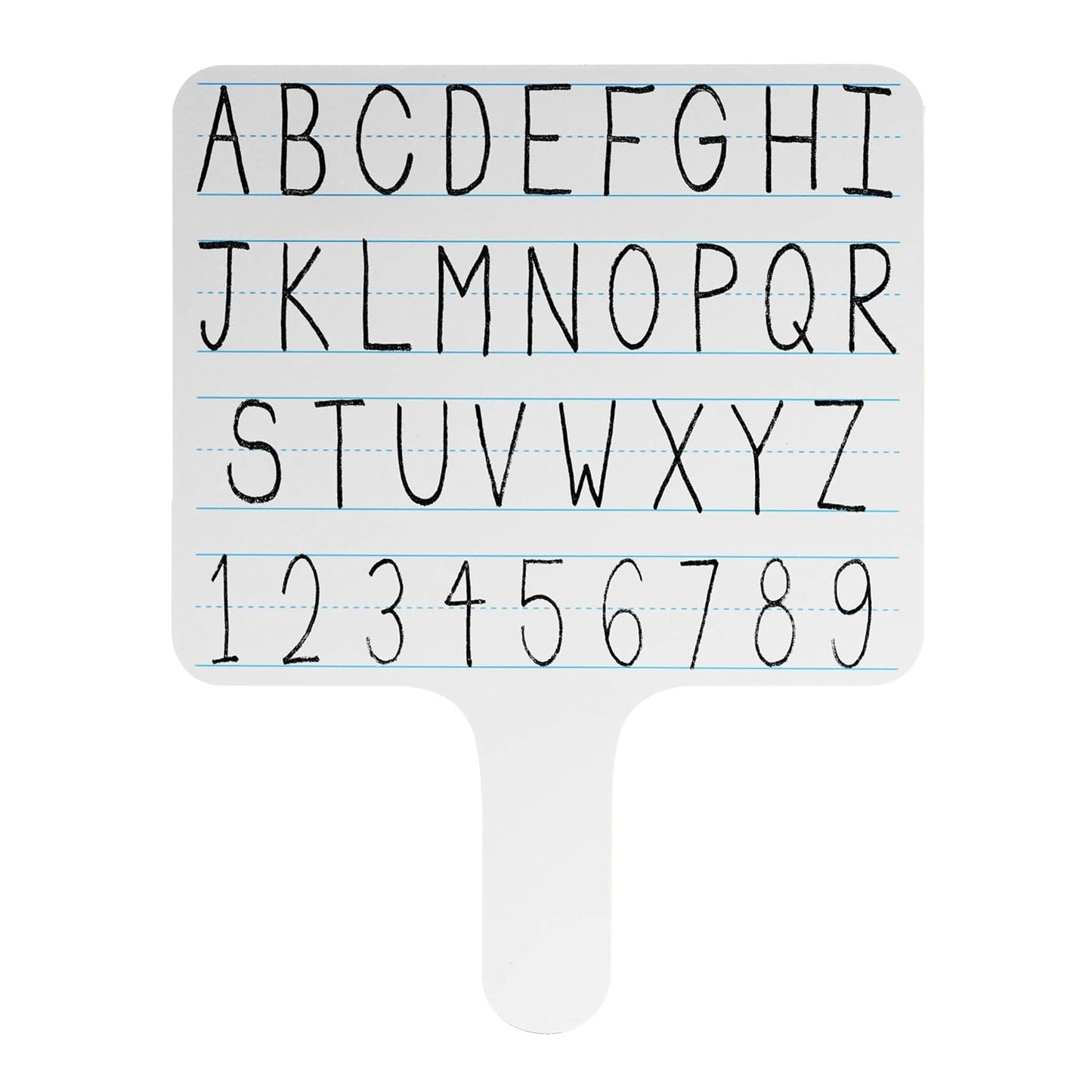 Flipside Products - 7.75" x 10" Two-Sided (Lined Side/Blank White Side) Rectangular Dry Erase Writing Answer Paddles, 12 Pack + Black Markers + Erasers