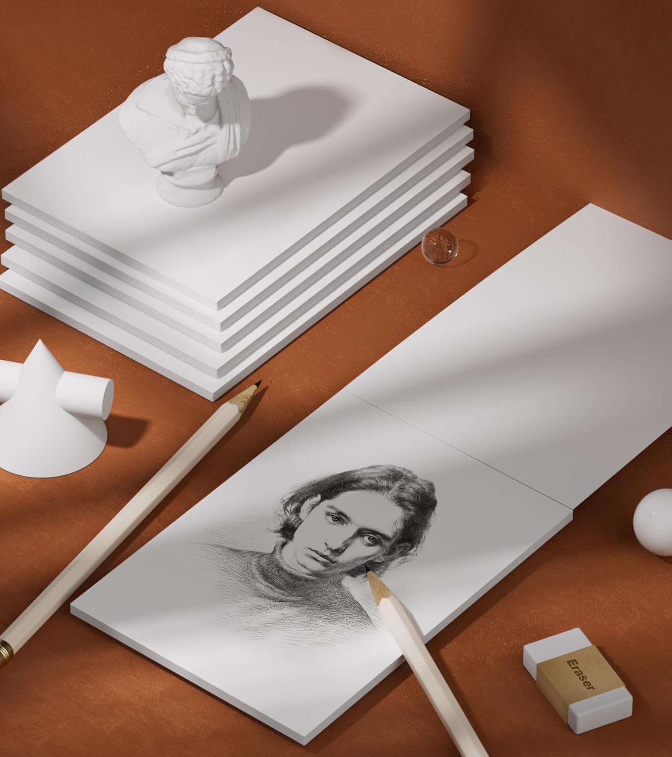 Notepads 4x6 - Blank Memo Pads - 50 Sheets per Notepad - Set of 6, Small Writing Pads White Paper - Server Memo & Scratch Note Pads 4x6'' for Work, Mini Pocket for Office School Supplies Writing Notes