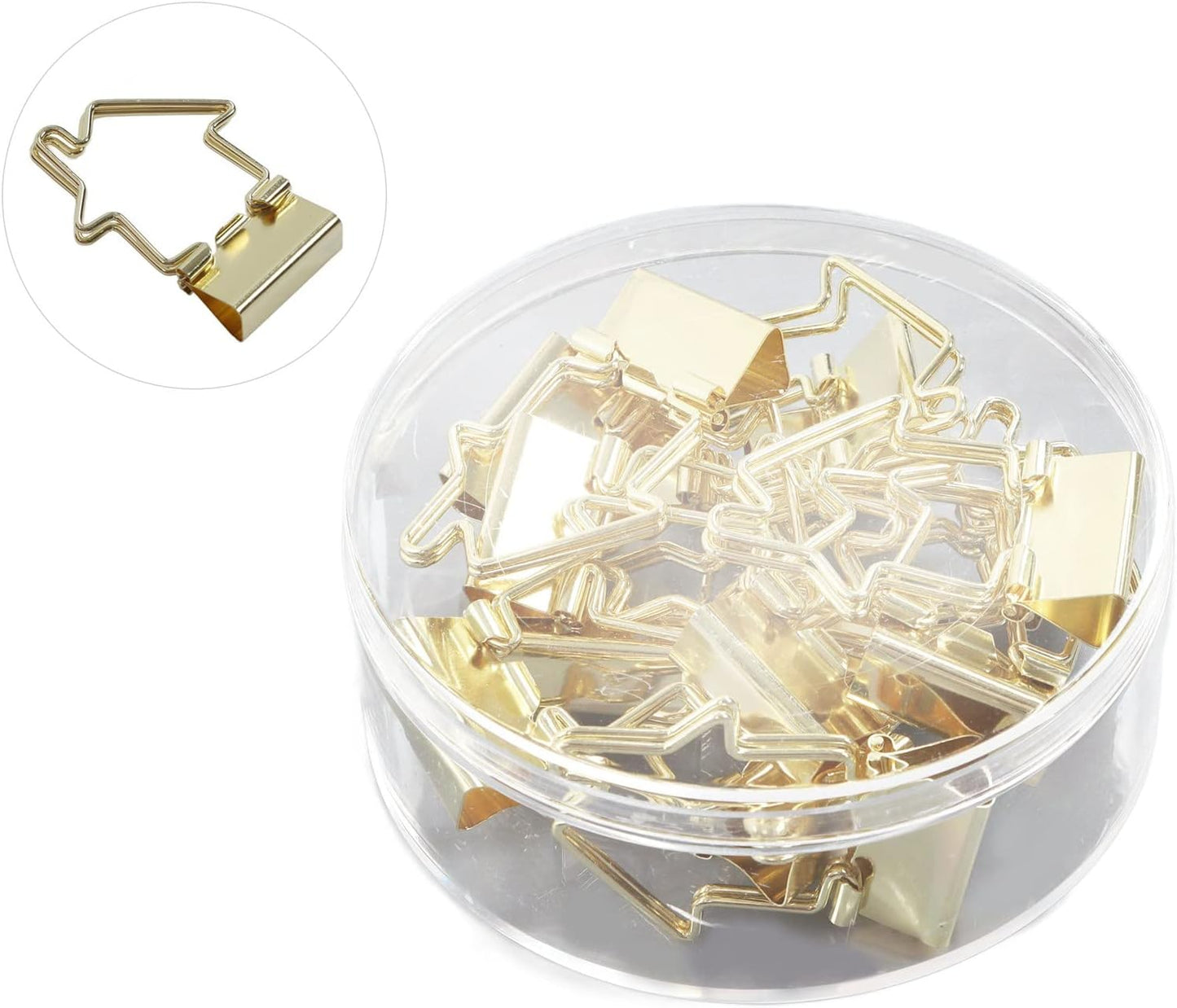 15Pcs Clips, Small Paper Clamps Metal Paper Clips Stationery Photo File Picture Bag Clip Clamp for Office Home House Shaped Handle