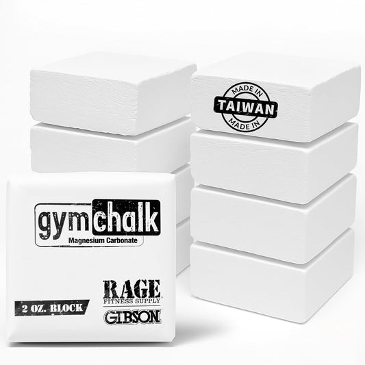 Gibson Athletic Gymnastic Powder Chalk Block, Premium Taiwan Gymnastics Chalk Blocks, Pack of 8 Chalk Blocks, Magnesium Carbonate, Weightlifting, Rock Climbing Powder Chalk, 1Lb (8 Blocks x 2oz)