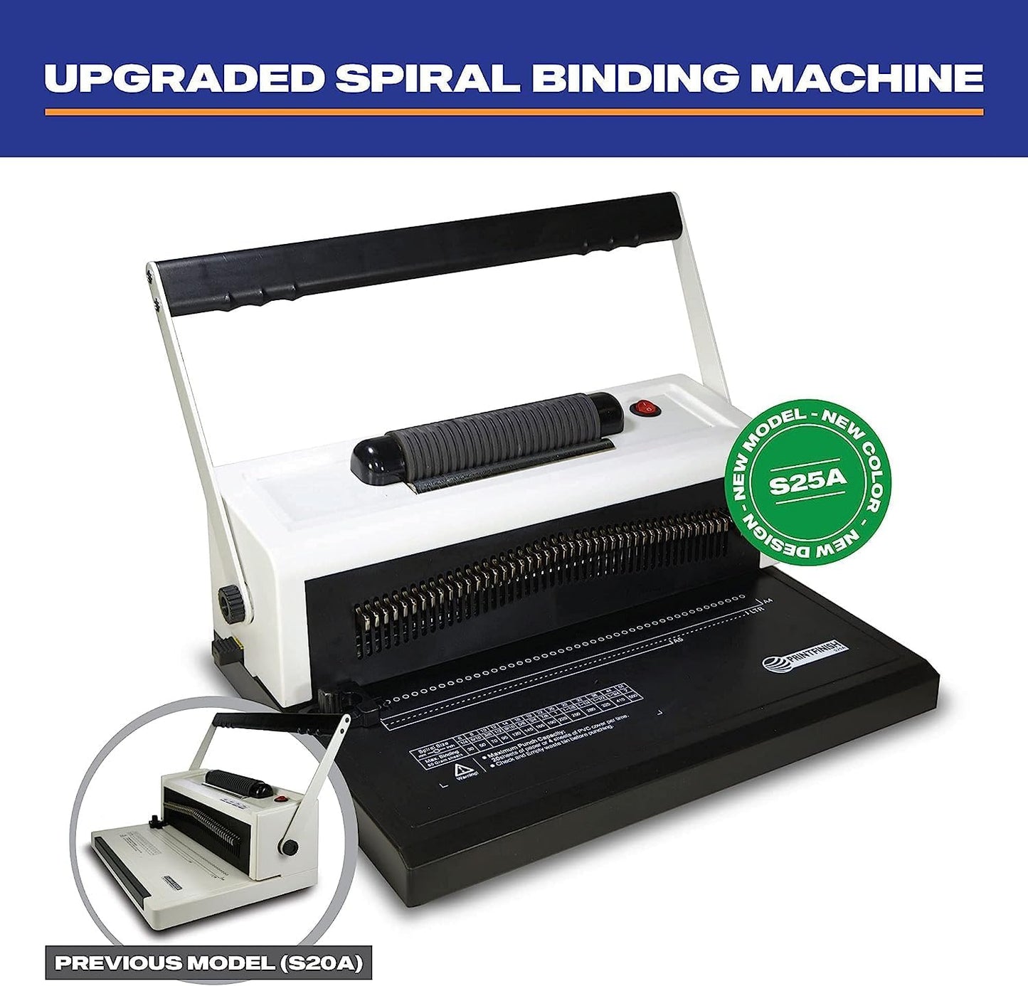 PPE S25A Coilbind Coil Punch & Binding Machine Free Crimper & 8mm Plastic COILS Box of 100pcs