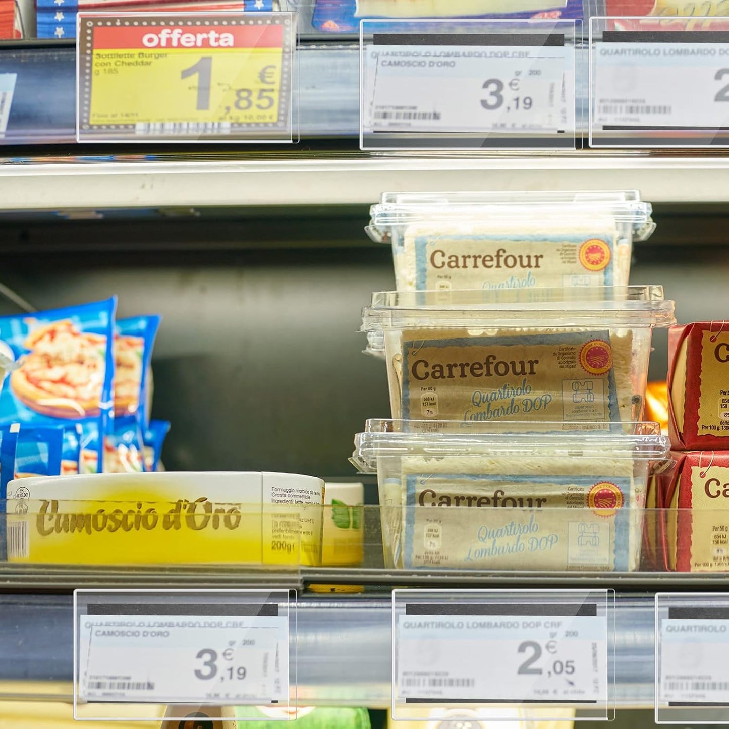 Ctosree 100 Pcs Magnetic Sign Holder Pallet Rack 5.5 x 3.5 Inches Magnetic Label Holder Clear Double Sided Window Display Frame Easy Front Opening for Window Door Office Schedule Store Home