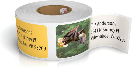 Customized Personalized Address Labels - Made in The USA by Kenco (250 Labels, Forest Wildlife)