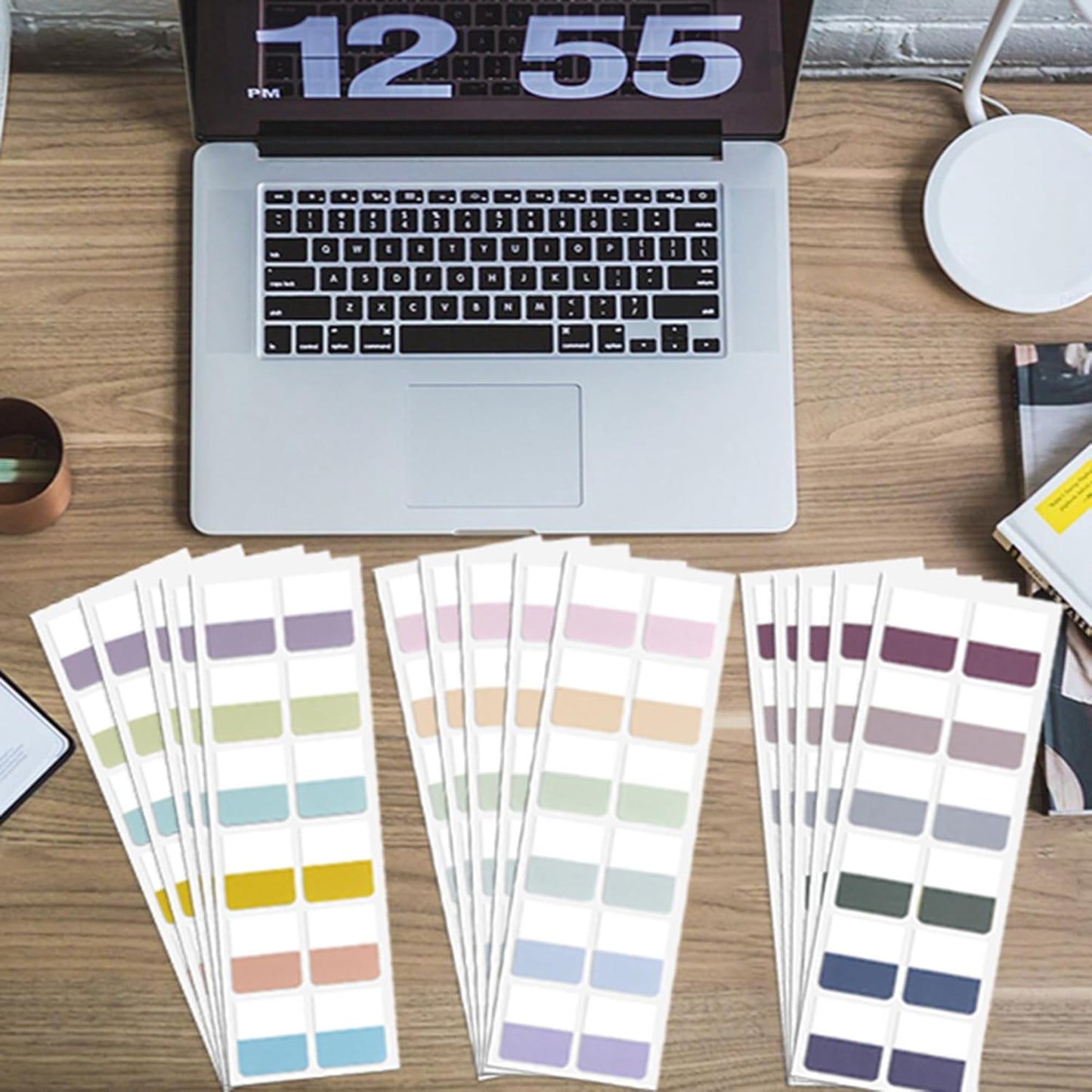 Potanro Sticky Book Tabs 360PCS Notebook Colorful Book Annotation Tabs Kit Writable Repositionable Color Page Markers Bible Tabs for Office Supplies