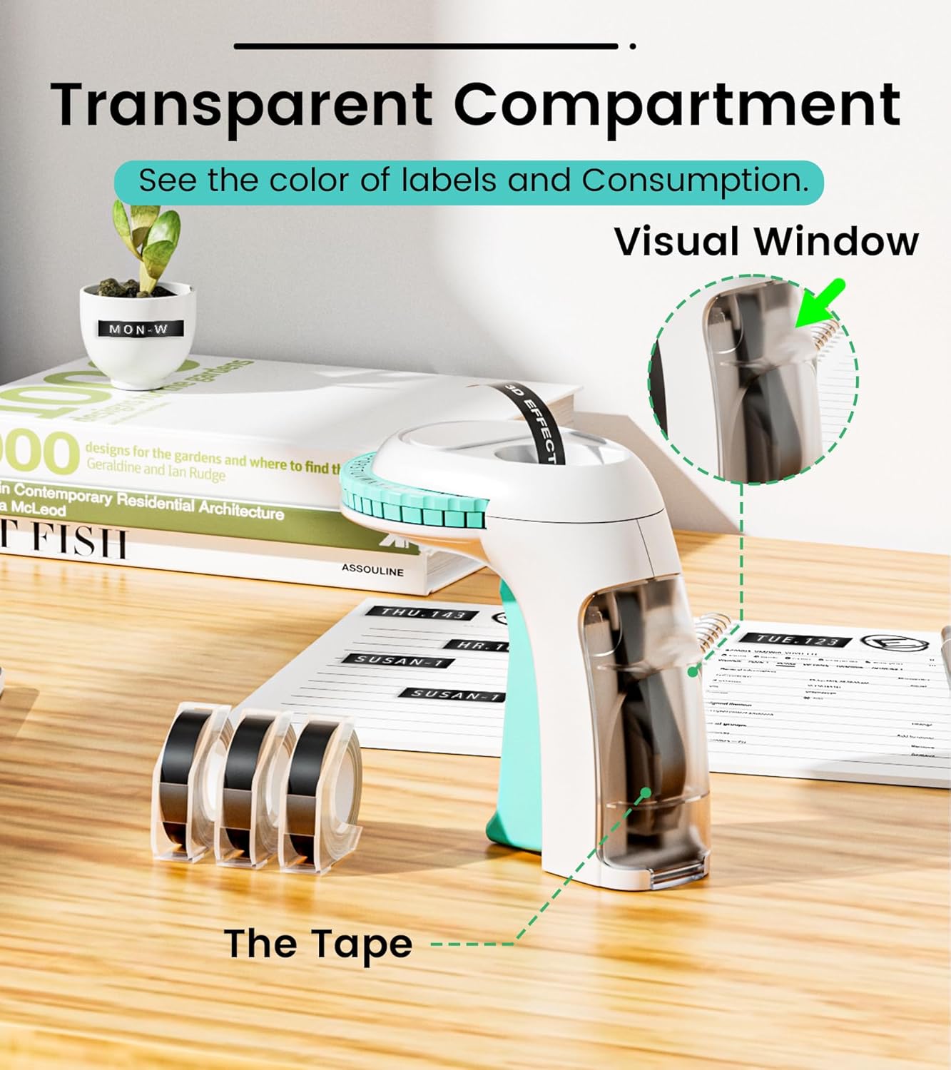 Embossing Label Maker Machine, Retro Embossed Label Maker Vintage, Portable Old School Embosser with 3 Rolls 3D 9mm 3/8 Inch Embossing Label Tapes for School Kids Items Home Office Organization