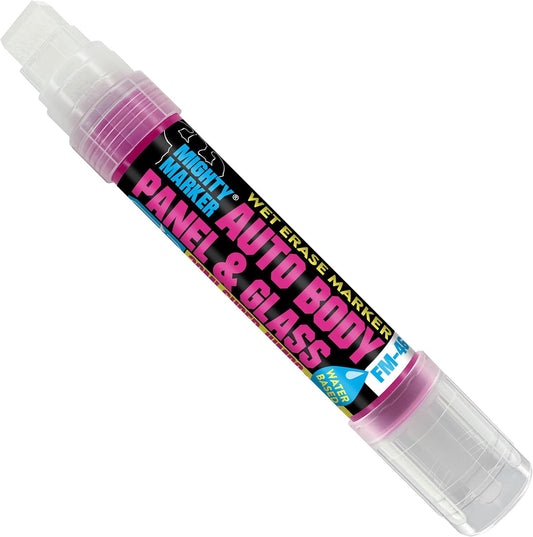 FM-46 Auto Body and Glass Super Jumbo Paint Marker, No-Ghost Formula, Water-Resistant, Valve Action, Removable, Water-Based, 30ml Capacity, Made in USA, FL. Pink 3 Pack