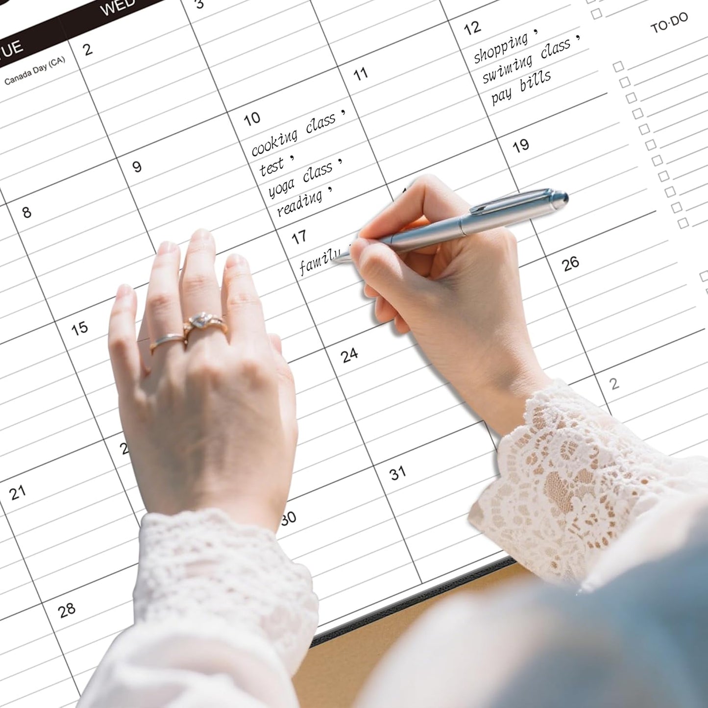 Desk Calendar 2025-2026 with Desk Mat – 22" x 17" Large Desk Pad Calendar Runs From Jul 2025 to Dec 2026, Office Supplies Desktop Calendar with To-Do, Notes & Goals Sections, for Office Planning or Organizing